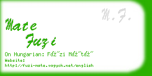 mate fuzi business card